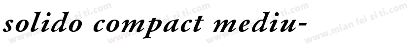 solido compact mediu字体转换
